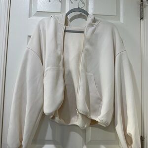 Cream Women's Zip-Up Hoodie